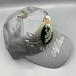Cliff Raven | Accessories | Vintage Cliff Raven Hat Gray Ed Hardy ...